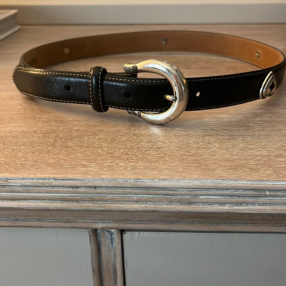 Brighton Black Leather Belt
